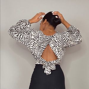 Printed Open Back Top